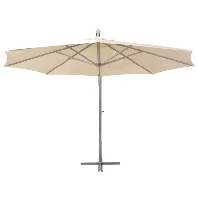 Umbrelă de Grădină Bej Poliester cu Ventilator | Comandă Online