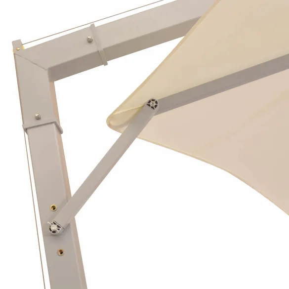 Umbrelă de Grădină Bej Poliester cu Ventilator | Comandă Online