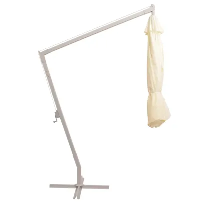 Umbrelă de Grădină Bej Poliester cu Ventilator | Comandă Online