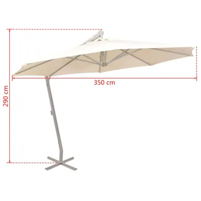 Umbrelă de Grădină Bej Poliester cu Ventilator | Comandă Online