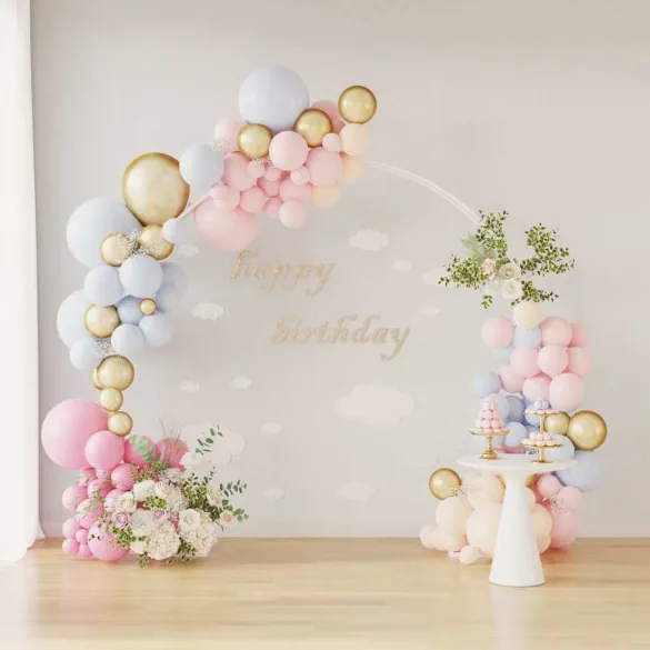 Arc de Nuntă Alb Oțel 220x200 cm - Livrare Gratuită