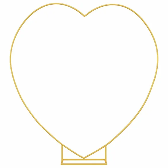 Arc de Nuntă Auriu Oțel | Decor Modern pentru Grădină