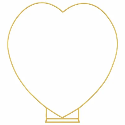 Arc de Nuntă Auriu Oțel | Decor Modern pentru Grădină