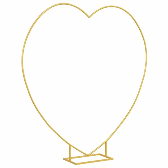 Arc de Nuntă Auriu Oțel | Decor Modern pentru Grădină