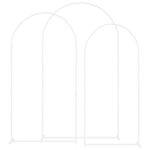 Set 3 Arcuri de Nuntă Alb Oțel | Decor Exterior Evenimente