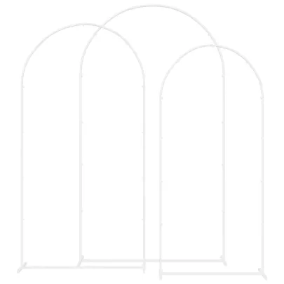 Set 3 Arcuri de Nuntă Alb Oțel | Decor Exterior Evenimente