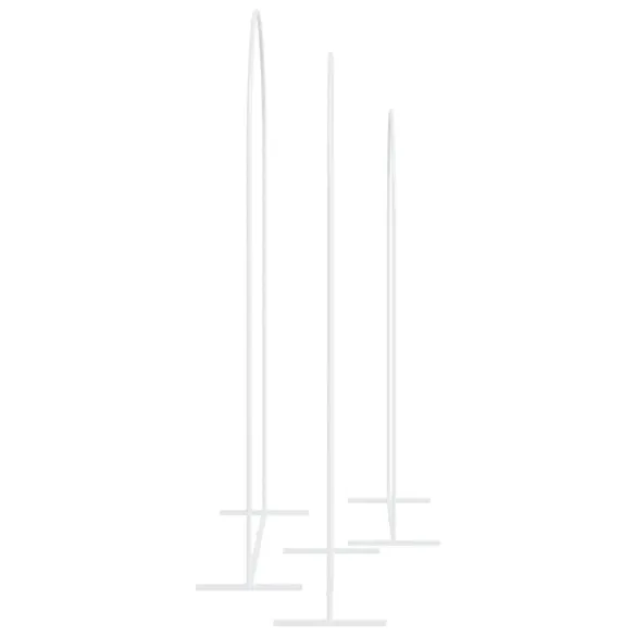 Set 3 Arcuri de Nuntă Alb Oțel | Decor Exterior Evenimente