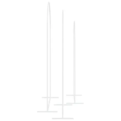 Set 3 Arcuri de Nuntă Alb Oțel | Decor Exterior Evenimente