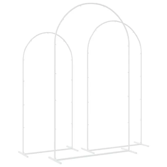 Set 3 Arcuri de Nuntă Alb Oțel | Decor Exterior Evenimente