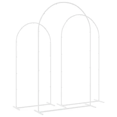 Set 3 Arcuri de Nuntă Alb Oțel | Decor Exterior Evenimente