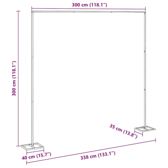 Arc de Nuntă Auriu Oțel | Decor Evenimente Exterior