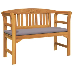 Bancă de Exterior cu Pernă - Lemn de Acacia Natural 2