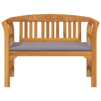 Bancă de Exterior cu Pernă - Lemn de Acacia Natural