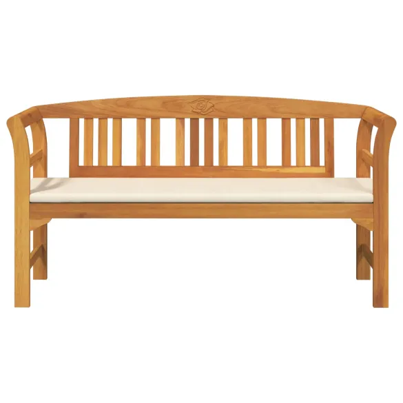 Bancă de Exterior din Acacia Masivă cu Pernă | Livrare Gratuită