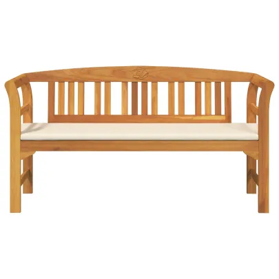 Bancă de Exterior din Acacia Masivă cu Pernă | Livrare Gratuită