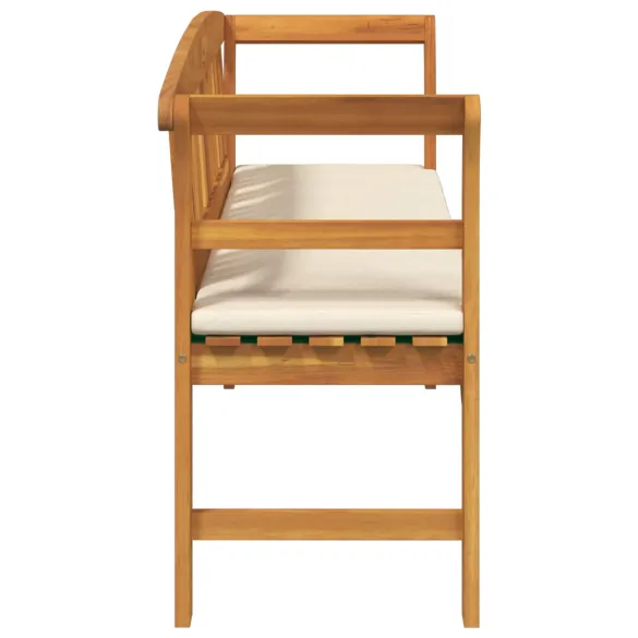 Bancă de Exterior din Acacia Masivă cu Pernă | Livrare Gratuită