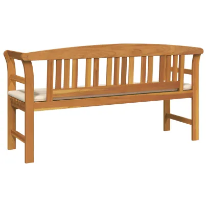 Bancă de Exterior din Acacia Masivă cu Pernă | Livrare Gratuită