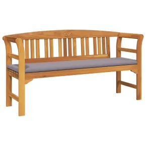 Bancă de Exterior Lemn Acacia cu Pernă | Livrare Gratuită 2