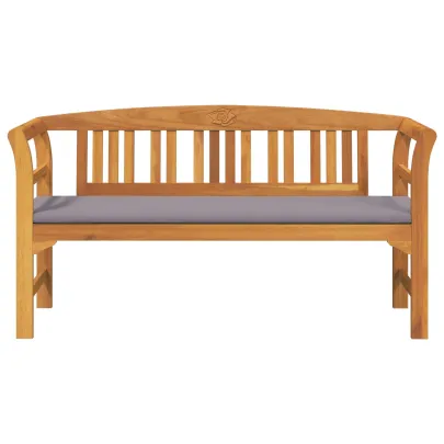 Bancă de Exterior Lemn Acacia cu Pernă | Livrare Gratuită