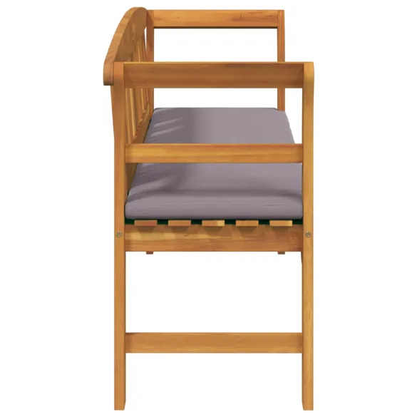 Bancă de Exterior Lemn Acacia cu Pernă | Livrare Gratuită