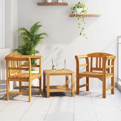 Bancă de Exterior cu Pernă | Lemn de Acacia | Livrare Gratuită