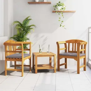 Bancă de Exterior din Acacia Masivă cu Pernă | Livrare Gratuită