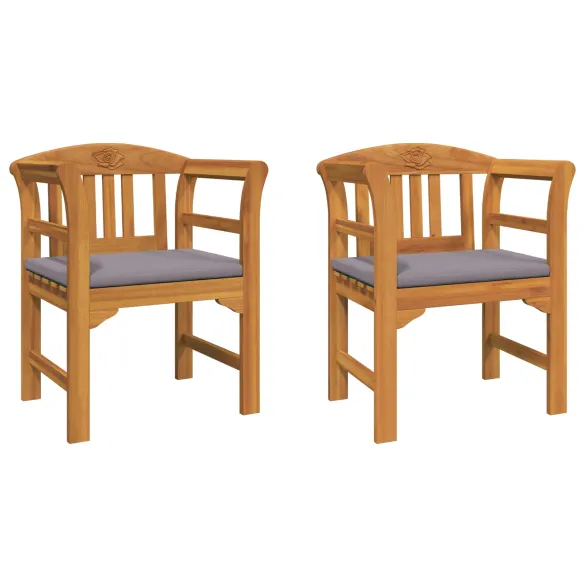 Bancă de Exterior din Acacia Masivă cu Pernă | Livrare Gratuită