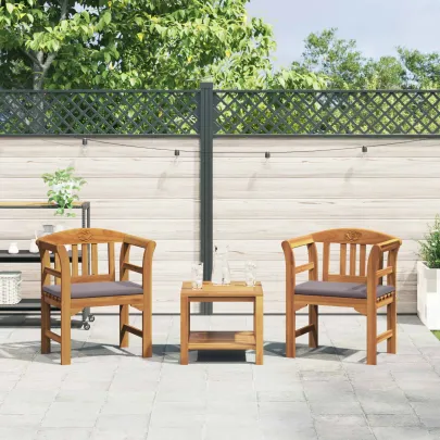 Bancă de Exterior din Acacia Masivă cu Pernă | Livrare Gratuită