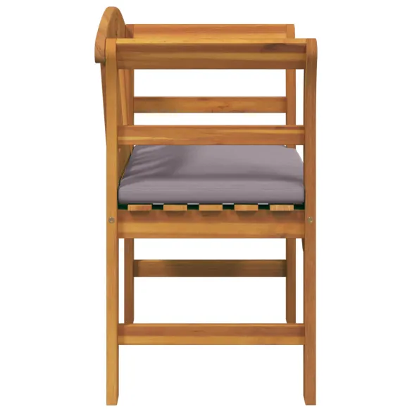 Bancă de Exterior din Acacia Masivă cu Pernă | Livrare Gratuită