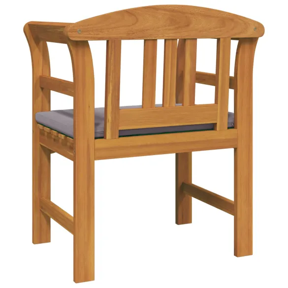 Bancă de Exterior din Acacia Masivă cu Pernă | Livrare Gratuită