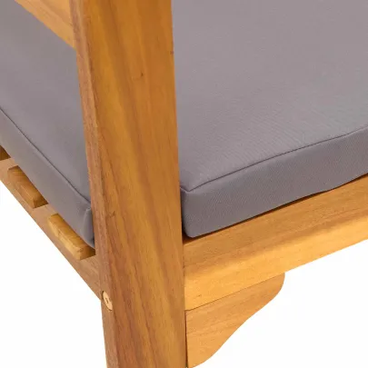 Bancă de Exterior din Acacia Masivă cu Pernă | Livrare Gratuită