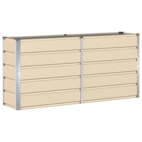 Jardinieră Creme Oțel 160x40x75 cm | Livrare Gratuită