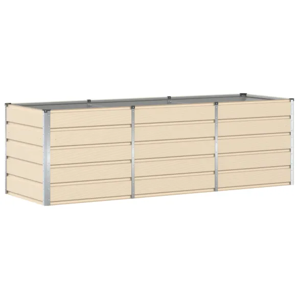 Jardinieră Creme Oțel 240x80x75 cm | Livrare Gratuită