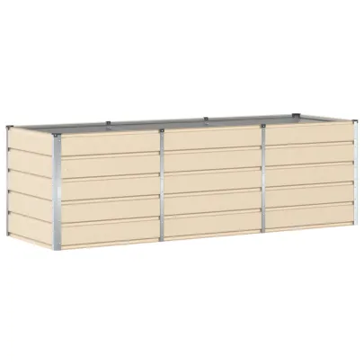 Jardinieră Creme Oțel 240x80x75 cm | Livrare Gratuită