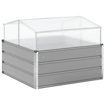 Jardinieră Gri Oțel Galvanizat 100x100 cm | Comandă Online