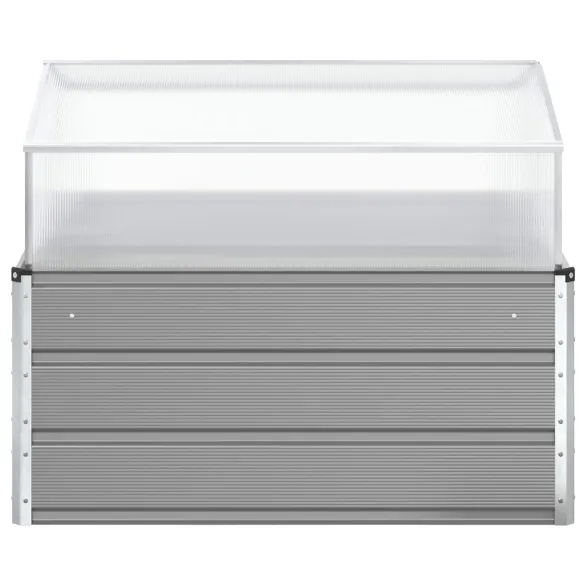 Jardinieră Gri Oțel Galvanizat 100x100 cm | Comandă Online