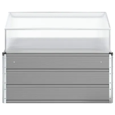 Jardinieră Gri Oțel Galvanizat 100x100 cm | Comandă Online