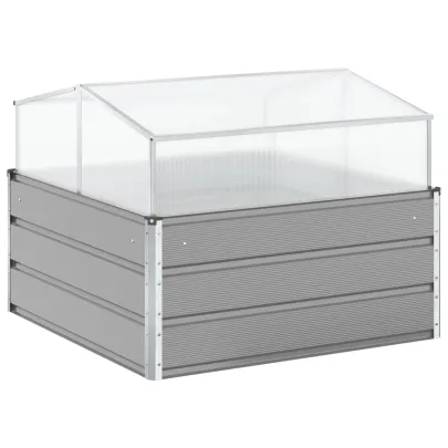 Jardinieră Gri Oțel Galvanizat 100x100 cm | Comandă Online