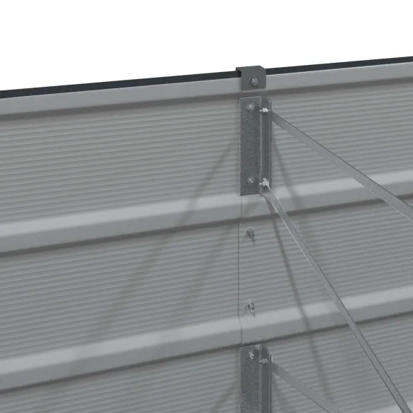 Jardinieră Antracit Oțel 240x40x45 cm | Livrare Gratuită