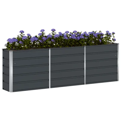 Jardinieră Antracit Oțel 160x40x75 cm - Livrare Gratuită