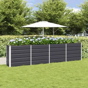 Jardinieră Oțel Antracit 160x40x75 cm | Livrare Gratuită