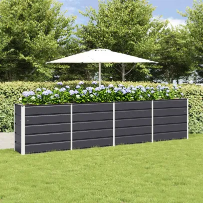 Jardinieră Oțel Antracit 160x40x75 cm | Livrare Gratuită