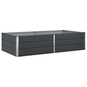 Jardinieră Antracit Oțel Galvanizat 195x100x45 cm 2