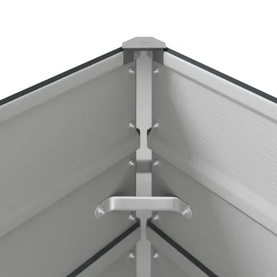 Jardinieră Antracit Oțel Galvanizat 195x100x45 cm