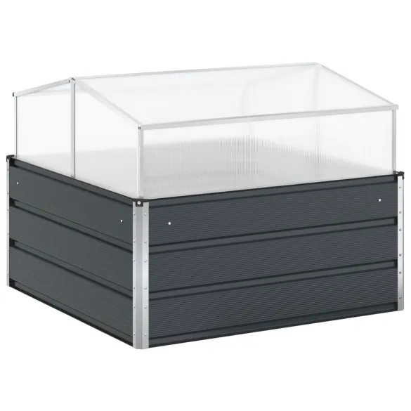 Jardinieră Antracit Oțel Galvanizat 100x100 cm | Livrare Gratuită