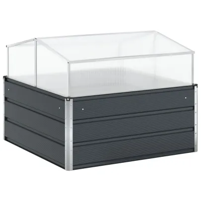 Jardinieră Antracit Oțel Galvanizat 100x100 cm | Livrare Gratuită