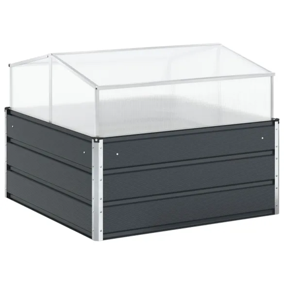 Jardinieră Antracit Oțel Galvanizat 100x100 cm | Livrare Gratuită