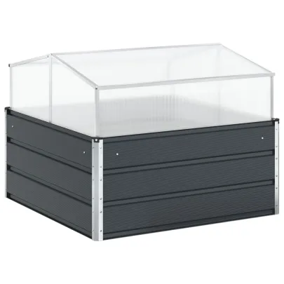 Jardinieră Antracit Oțel Galvanizat 100x100 cm | Livrare Gratuită