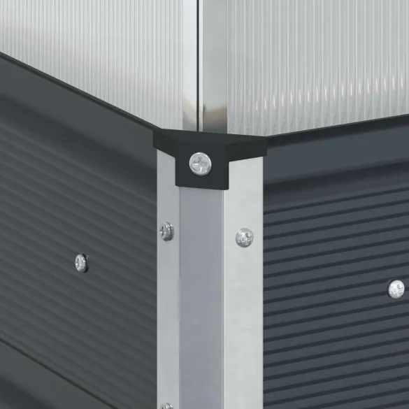 Jardinieră Antracit Oțel Galvanizat 100x100 cm | Livrare Gratuită