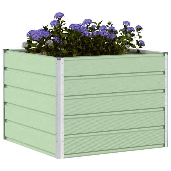 Jardinieră Oțel Verde Pastel 100x100x75 cm | Comandă Online